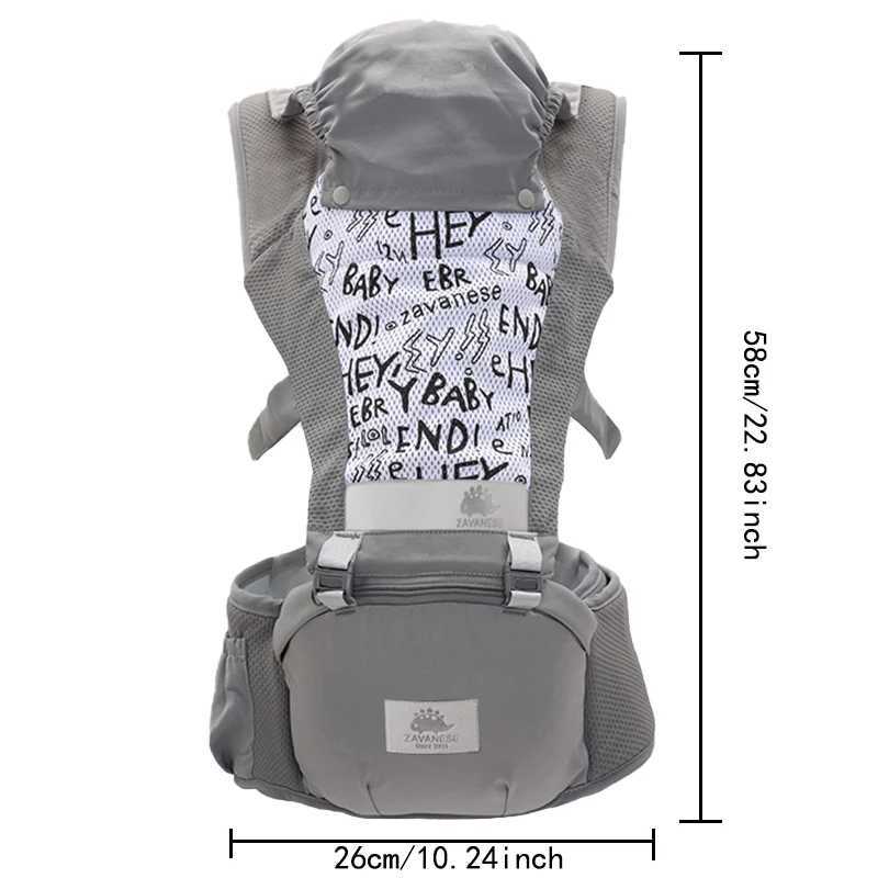 Ergonomic Baby Waist Stool 2-in-1 Front Kangaroo Style for Baby Carriers Comfortable Soft Fabric Adjustable Size for Growing X260313