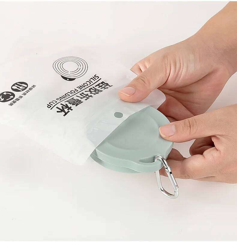 180ml Folding Mini Retractable Cup Silicone Portable Teacup Outdoor Travel Coffee Telescopic Drinking Mug with Lid Z260314