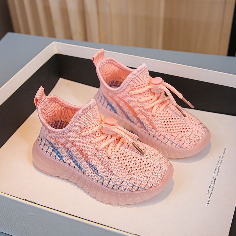 Kids Sneakers Boys Breathable Running Shoes Knitting Girls Teens Mesh Walkfashion Sports Child Toddler Fashion Design Trainers Sizes 21 - 32 W01106