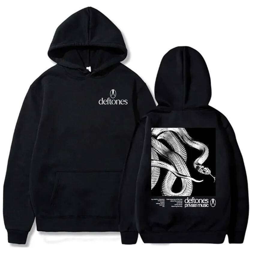 American Alternative Metal Band Deftones Graphic Print Hoodes Men Women Loose Casual Pullovers Streetwear Oversized Sweatshirt Z260314