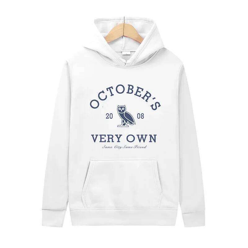 October printed hoodie men's loose fashion pullover street casual Harajuku hip-hop cool sportswear Z260314