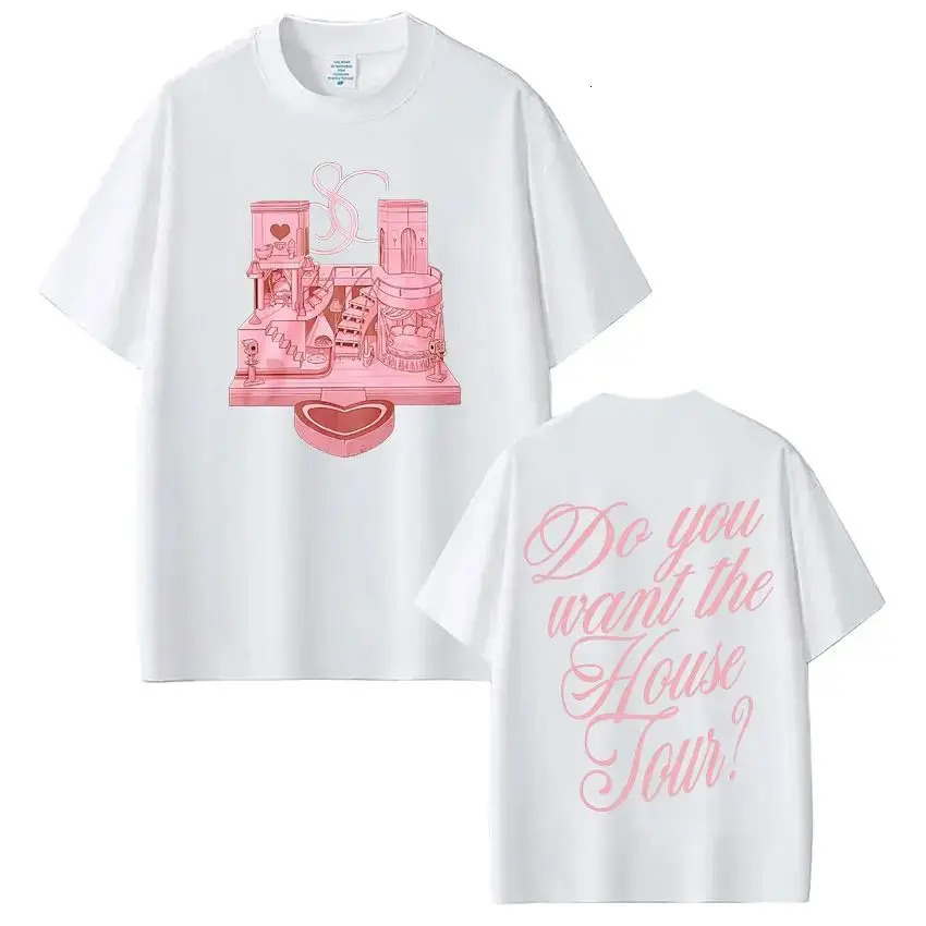 Sabrina Carpenter Do You Want The House Tour Vintage Print Tshirt Men Women Fashion Tshirts Oversized Casual Fan Gifts 260302