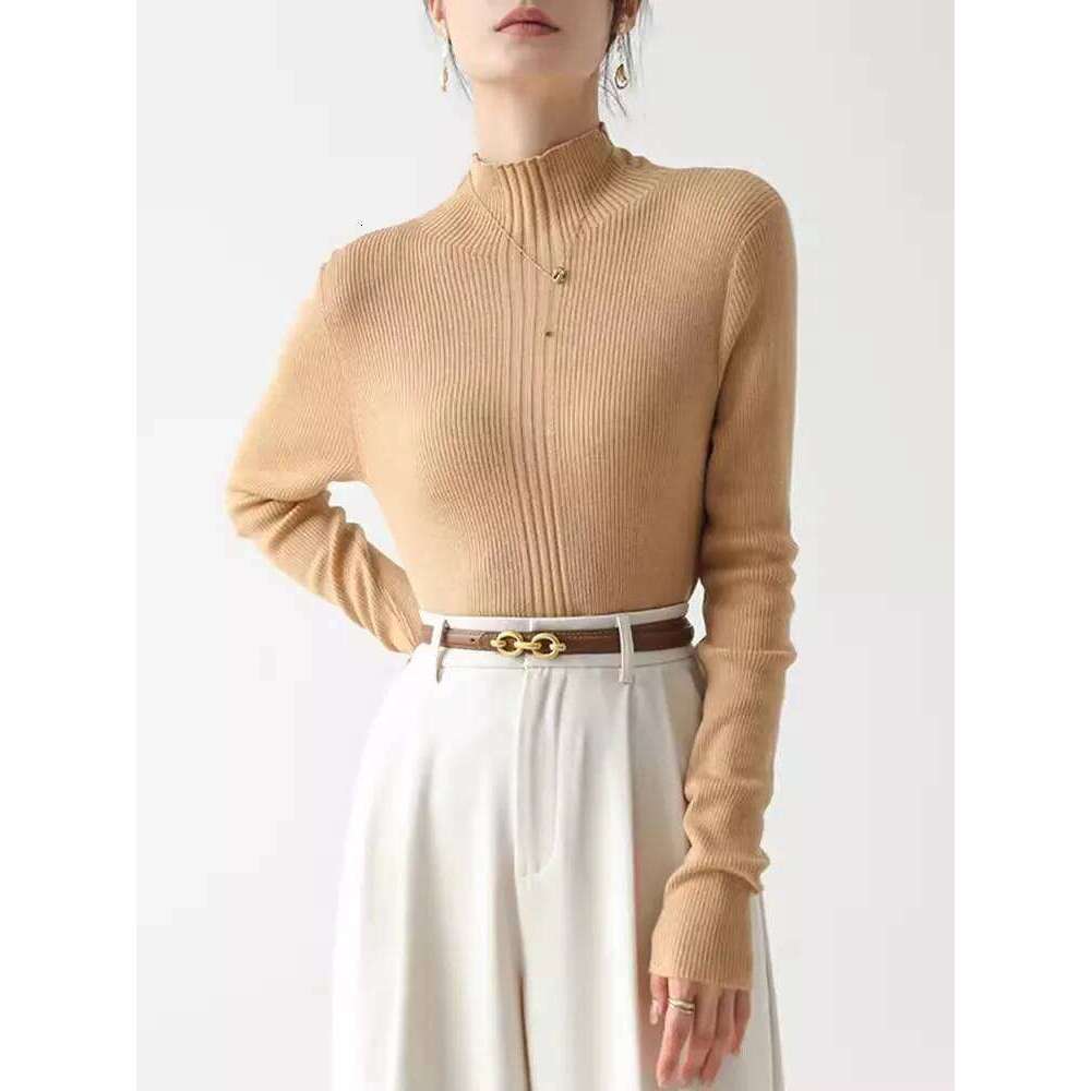 2025 Autumn Winter Turtleneck Women Sweater Vintage Basic Solid Knitted Tops Casual Slim Pullovers Korean Chic Simple Jumpers Z260314