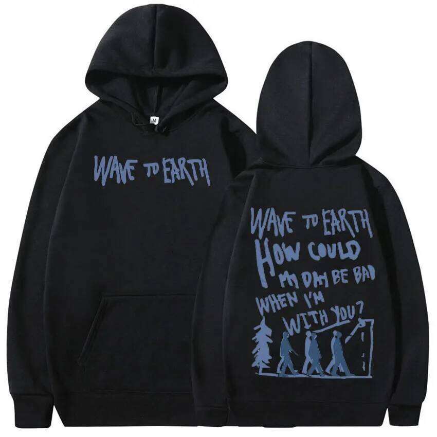 Vintage Wave To Earth Music Album Print Hoodie Men Fashion Harajuku Oversized Sweatshirt Unisex Hip Hop Pullover Clothing Hooded Z260314