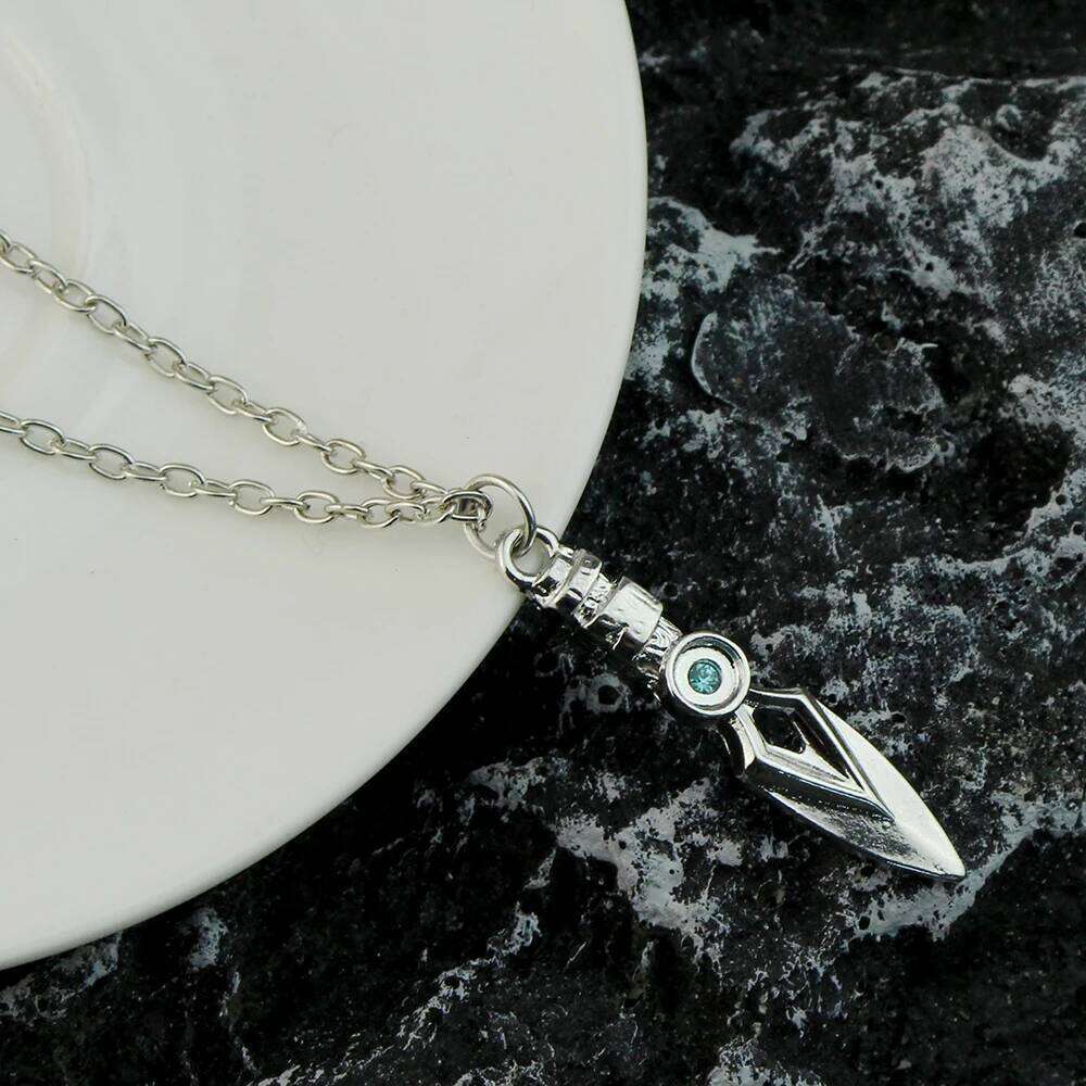 Valorant Jett Women Men Fashion Gamer Jewelry Accessories Knife Pendant Necklace Gift for Her H260312