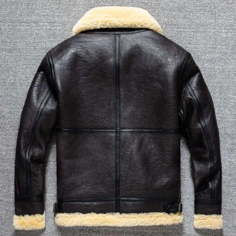 Original Ecological Pure Sheepskin Integrated Winter Outfit B3 Tuscan Real Leather Jacket Men's Fur Plus Thick Coat Z260313