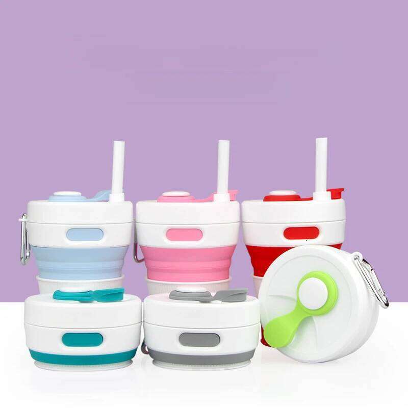 Sealed Leakproof Folding Silicone Collapsible Coffee Portable Outing Gym Water Cup Z260314
