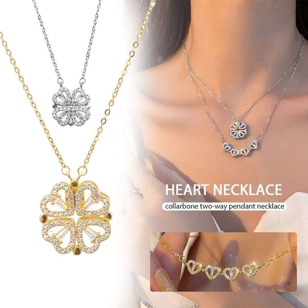 Crs Pendant Necklace Exquiste Cute A two-wear Fashion Goth Heart Personality lucky heart necklace H260312