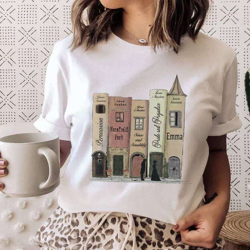 Books Cats Tarot Vintage Tee Fashion T-shirts New Women Summer Tshirt Top Lady Print Female Clothes Short Sleeve Graphic T-Shirt Z260314