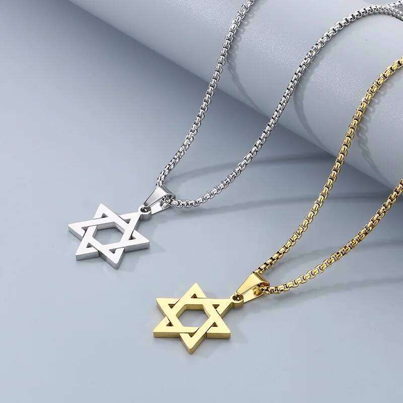 Classic Simple Jewish Charm Star of David Pendant Necklace for Men and Women Fashion Casual Accessories H260312