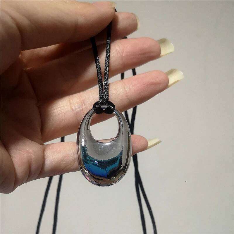 Silver Color Metal Spiral Vortex Irregular Geometric Rope Flower Pendant Adjustable Snake Chain Necklace For Women Jewelry H260312