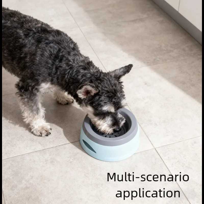 Pet Dog Bowls Floating Not Wetting Mouth Cat Bowl No Spill Drinking Water Feeder Plastic Portable Dog Bowl dog accessories H260313