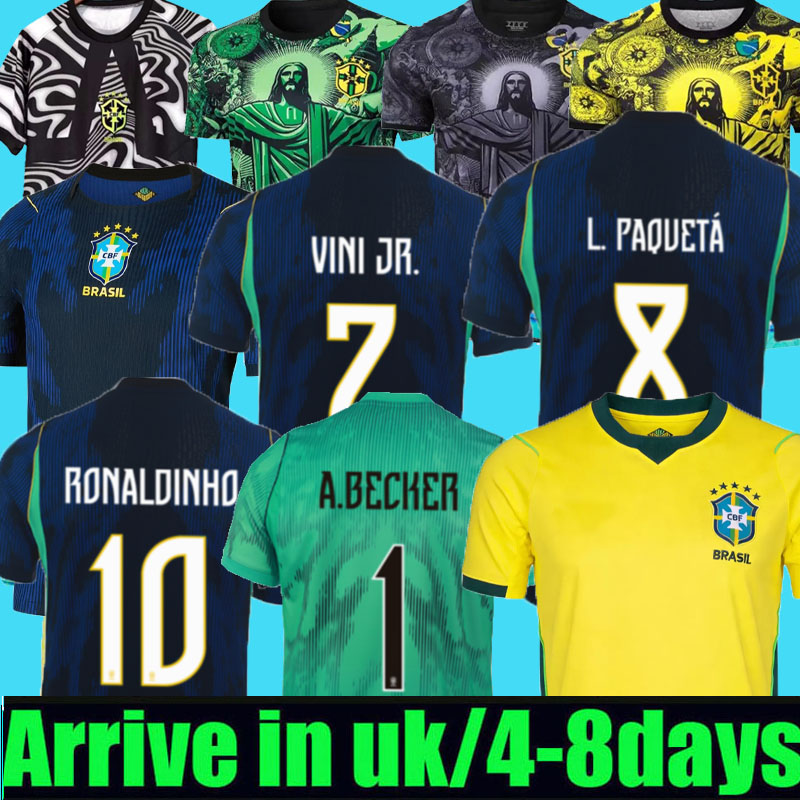 brazil Jersey 2026 Soccer Football Shirts Rodrygo vini jr Raphinha Savinho Endrick Joelinton brasil National Team camisa de futebol 26 27 away Men KIDS fans player