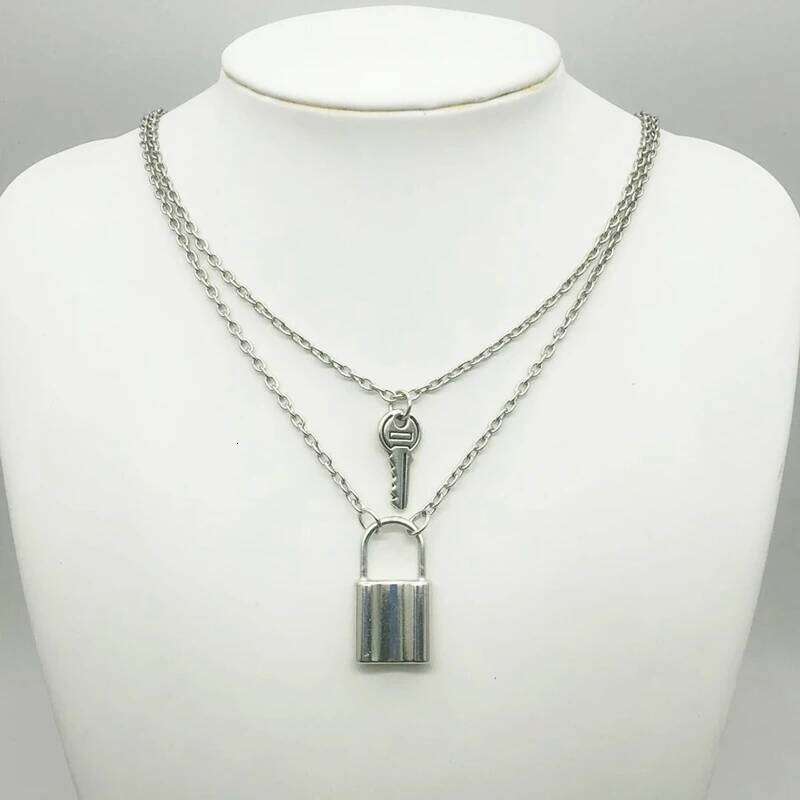 Punk Chain for Women and Men Padlock Pendant Necklace with Lock neck Statement Gothic Fashion Gift Jewelry H260312