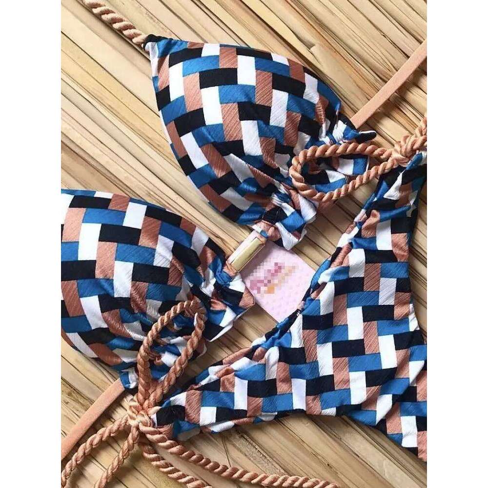 2020 Floral Print Swimwear Women Swimsuit Brazilian Bikini Push Up Bikinis Bandage Biquini Feminino Women's Swimming Suit Y260303