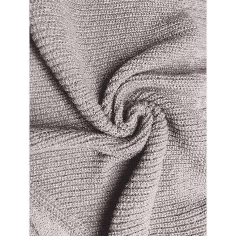 Women's autumn and winter V-neck solid color long sleeve texture knit cardigan button sweater coat Z260313