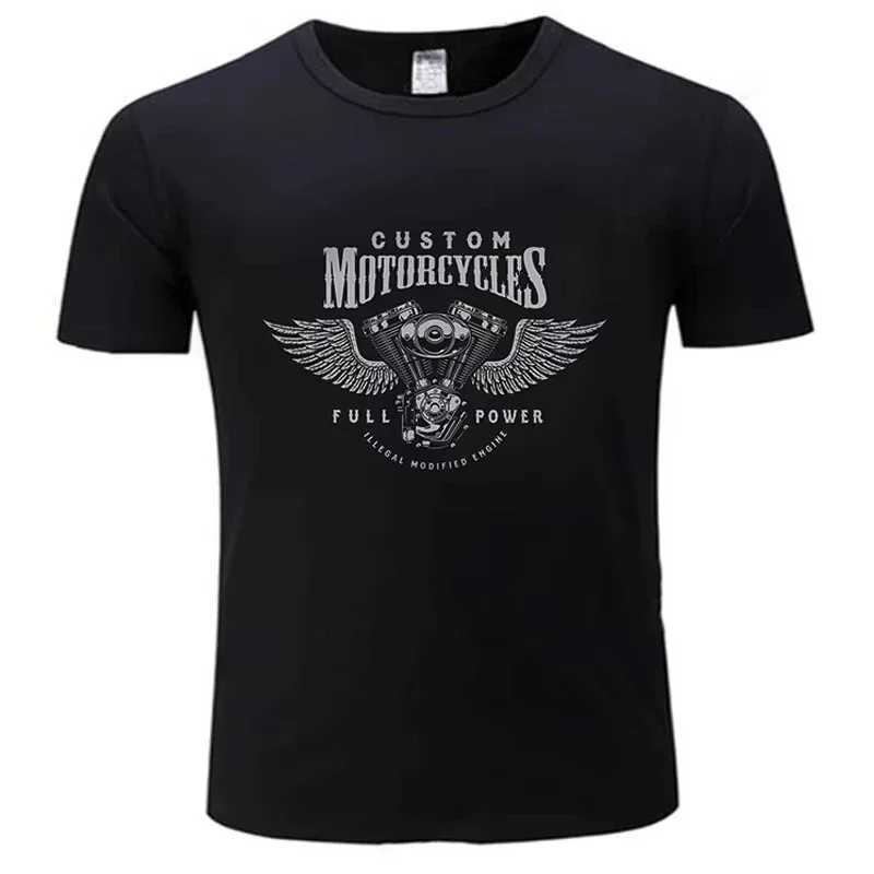 2026 Mens T-shirt Motorcycle Engine Cool Car Street Casual Suitable for Both Men and Women Cotton Fashion T-shirt D260313