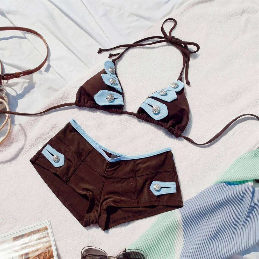 Micro Bikinis 2026 Sexy Women Swimsuit Female Push Up Swimwear Brazilian Bikini Patchwork Bathing Suit Beachwear Bandeau Biquini 26H0313