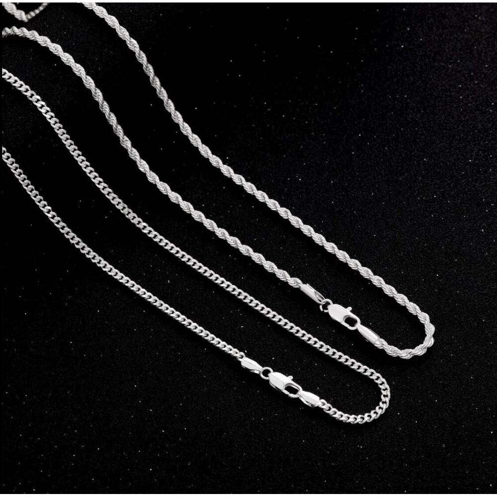 Fashionable Double + Cross, Unisex - 3mm Layered Cuban Chain Necklace Set Minimalist 20-24 Inches Gift H260312