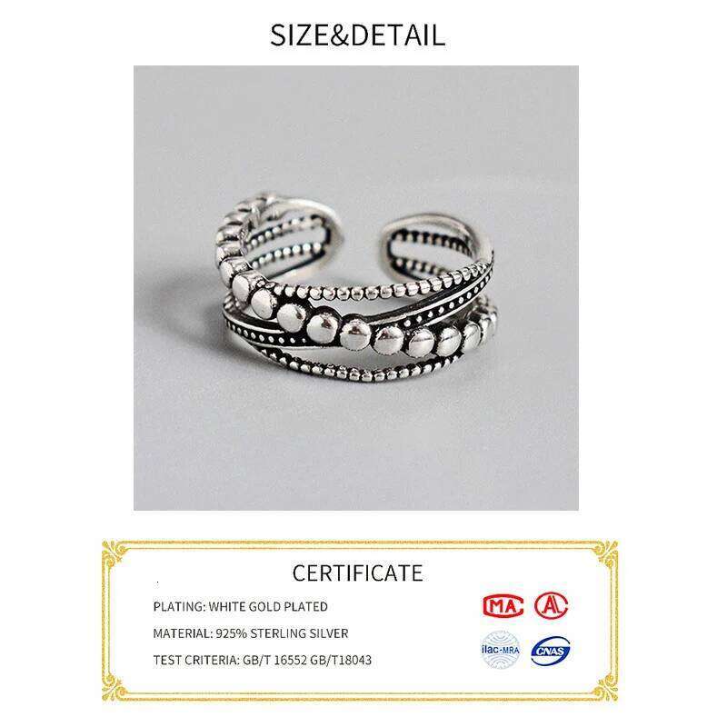 Vintage Punk 925 Sterling Silver Rings Fashion Simple Twist Weaving Multilayer Geometric Party Jewelry Gifts for Women H260312