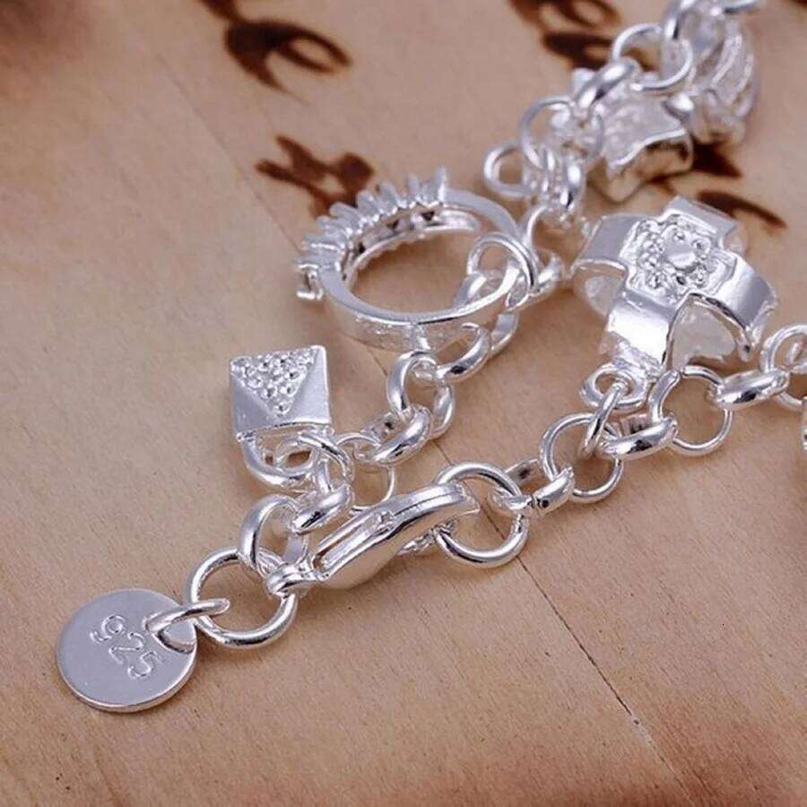 hot sale valentine gift charm 925 sterling silver Jewelry fashion Bracelets cute women lady wedding charms Z260313
