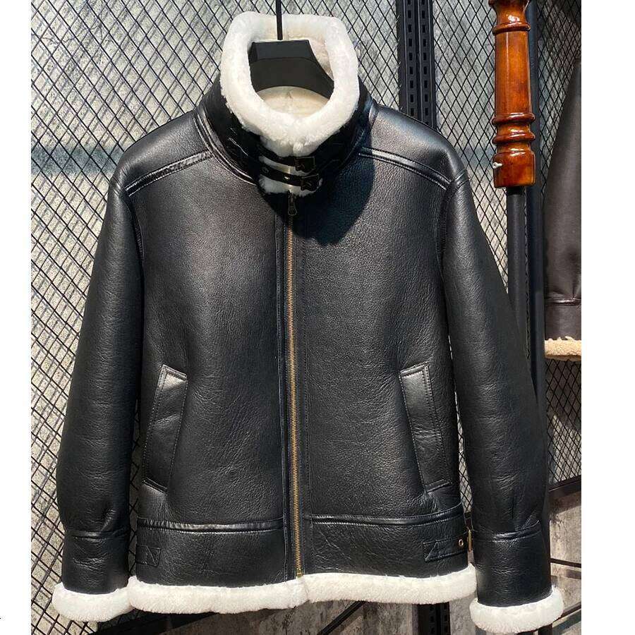 Men's Winter Leather Jacket Sheepskin High Quality Real Fur Coat Men Natural fur Z260313