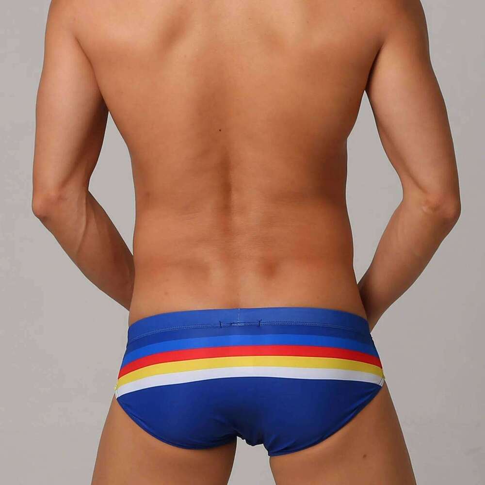 Swim Boxer Briefs Cool Sports Print Fit Beach Triangle Fashion Sexy Trunks Men Swimming Shorts Z260313