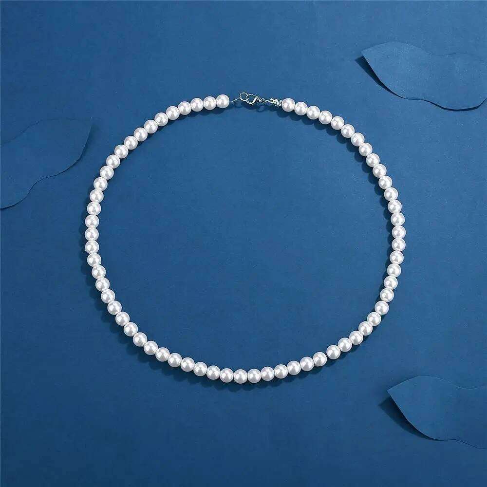 Pearl Simple Handmade Strand Bead Necklace 2022 New Trendy Men Jewelry for Women Girls Wedding Banquet Necklaces H260312