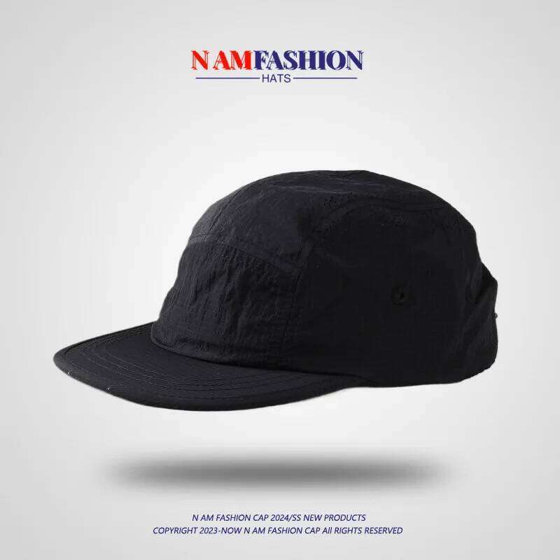 Japanese Simple Light Quick-drying 5-Panel Baseball Cap Soft Top Korean Version Short Edge Men's and Women's Sun Caps Z260314
