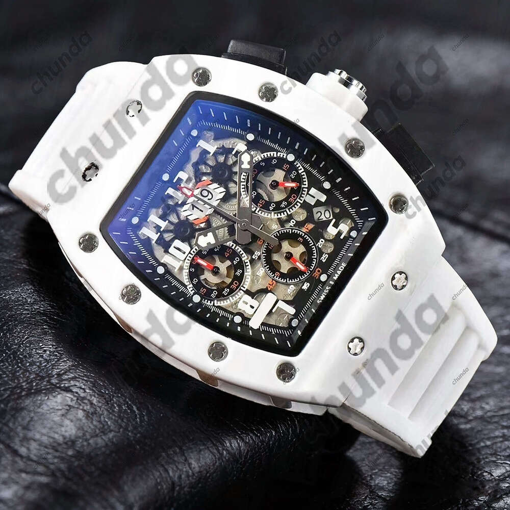 Mens Richerd Miller Watch Rubber Strap High Quality Richaly Rd Millies Luxury Designer Watch Man Watch Woman Chronograph Superclone Quartz Vintage Watch 93c