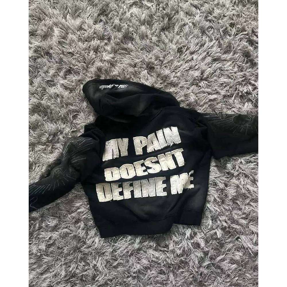 Autumn And Winter New Fashion Letter Embroidery Patch Zipper Women Y2K Harajuku Retro Gothic Casual Joker Sports Sweater 26Y0313