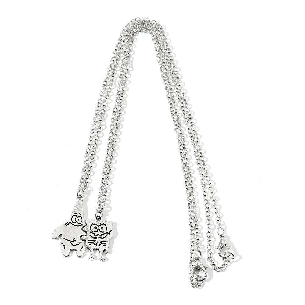 SpongeBob Patrick Star Necklace Boy Girl Couple Accessories Ins Cartoon Friendship Gift Decorations Jewelry H260312