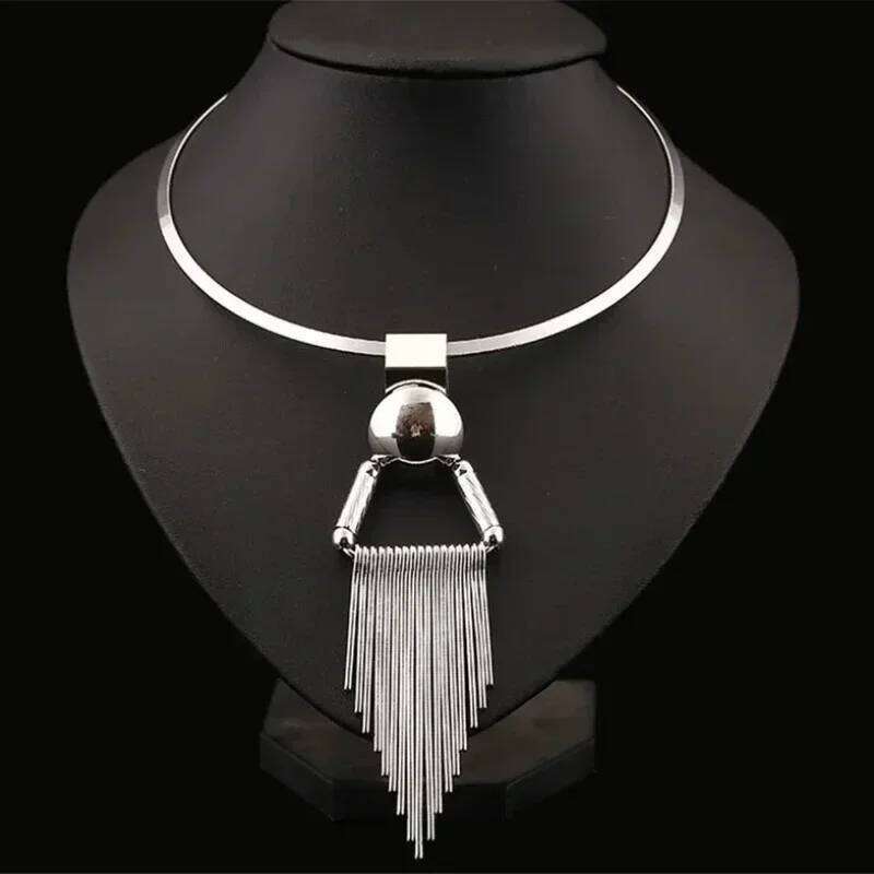 Women Exaggerate Fashion Bohemian Choker Collar Vintage Tassel Statement Long Necklace Jewelry Accessories Gifts H260312