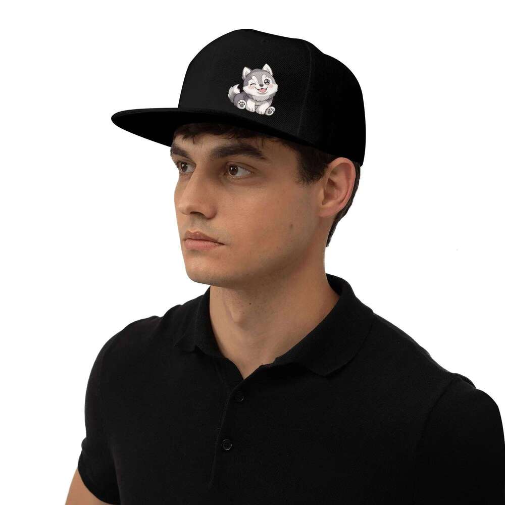 Cute Winking Kawaii Husky Unisex Caps Outdoor Trucker Baseball Cap Snapback Hats Breathable Casquette Z260314