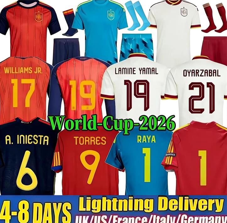 Spain Jersey 2026 World Cup Soccer Jerseys PEDRI GAVI LAMINE YAMAL MORATA Carvajal OLMO FERRAN RODRIGO SPANISH Men Kid Kit Football Shirt 2027