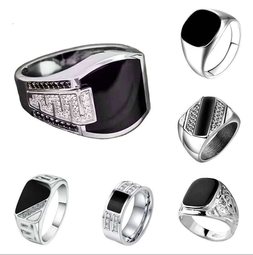 2025 New Business Drip Oil Men's and Women's Rings Fashion Temperament High-end Ring Party Jewelry Wholesale H260312