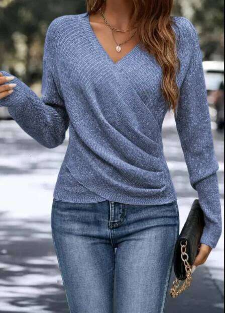 Ladies Elegant Casual Knitwear Long Sleeve Warm Sweater for Spring Autumn Winter Korean Style Holiday Festival Clothing Z260313