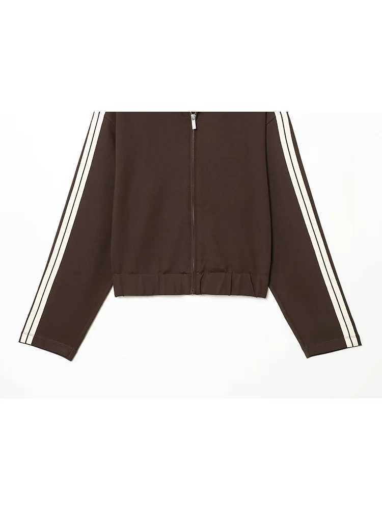 HH 2026 Woman New Fashion Pants Suit Casual Loose Hooded Zipper Short JacketElastic Waist High Street Wide Leg Pants Mujer M260313