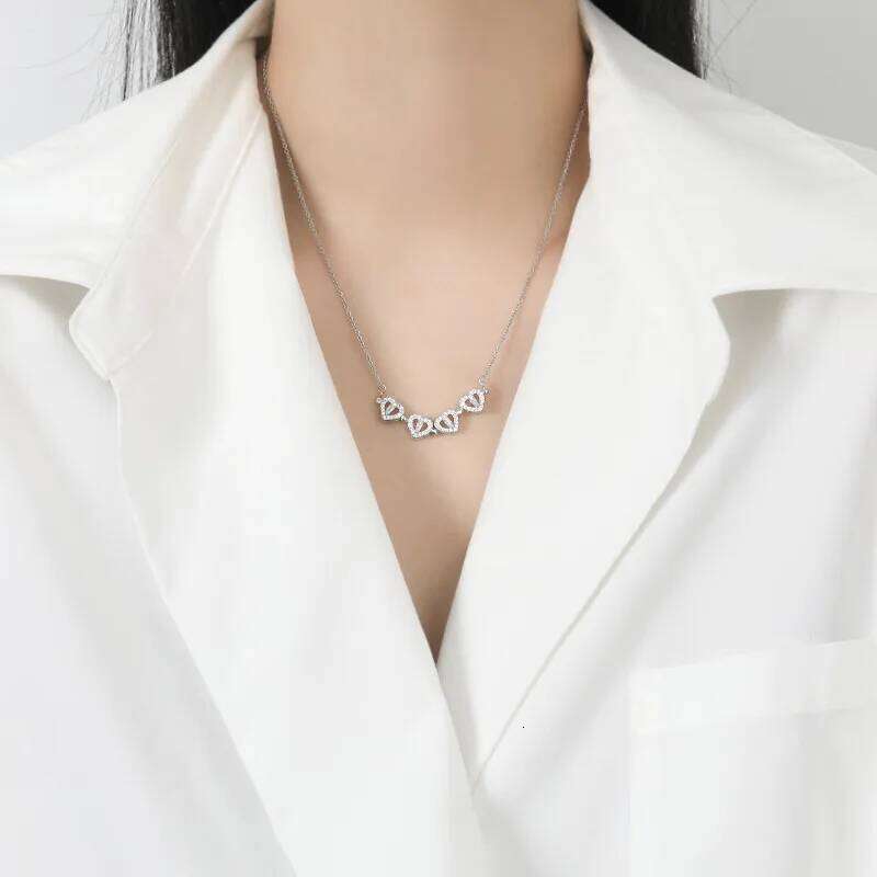 CARLIDANA Fashion Transform Cr Pendant Necklace Stainless Steel Gold Color Heart Jewelry for Women Girls Gift H260312