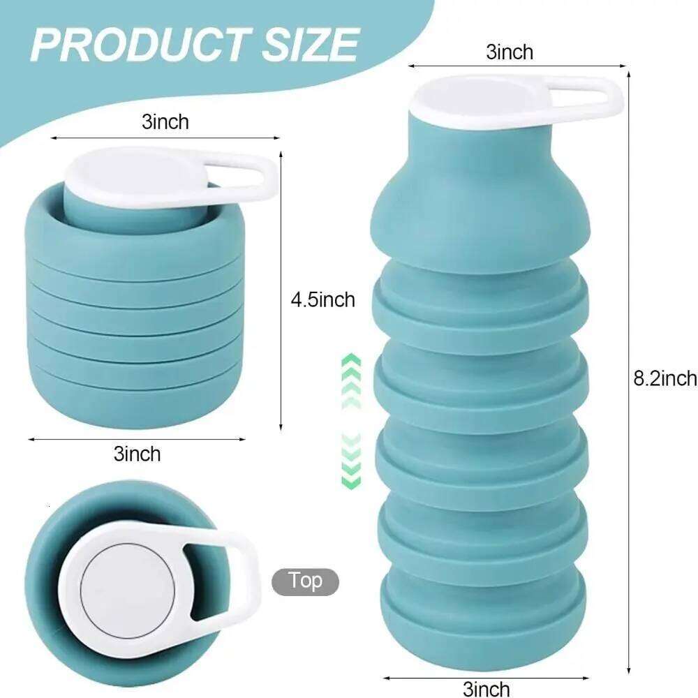 Large-capacity Collapsible Sport Retractable 200-600ML Sports Water Bottle Reuseable Portable Foldable Drinking Cup Gym Z260314