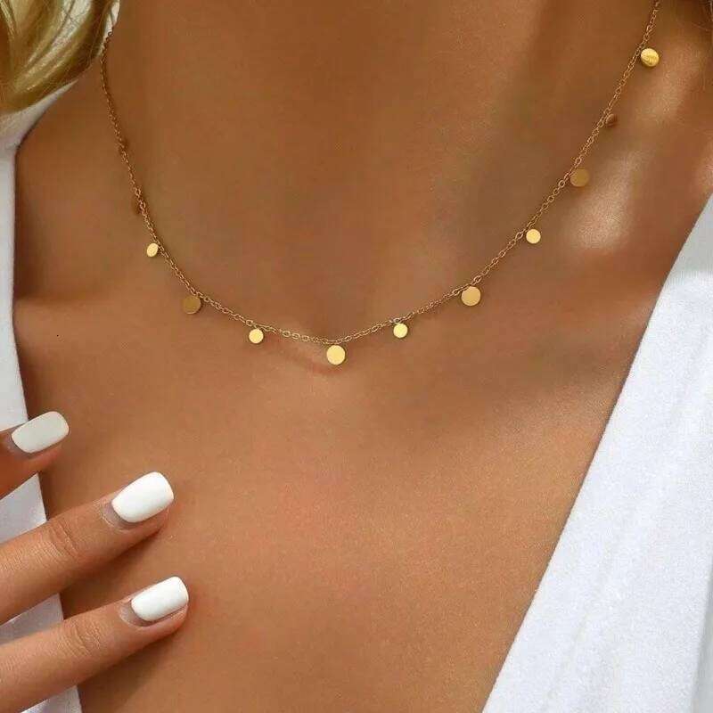 316L Stainless Steel Simple Fashion Zircon Waterdrop Pendant Necklace for Women Trendy Waterproff Chain Neck Party Jewelry Gifts H260312