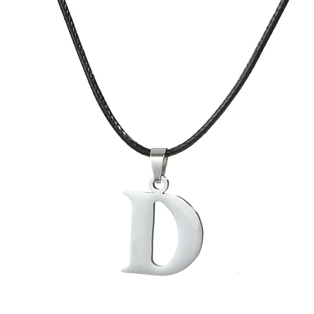 New Stainless Steel A-Z Alphabet Initial 26 English Letter Necklace For Men Women Personalize Jewelry Gifts H260312