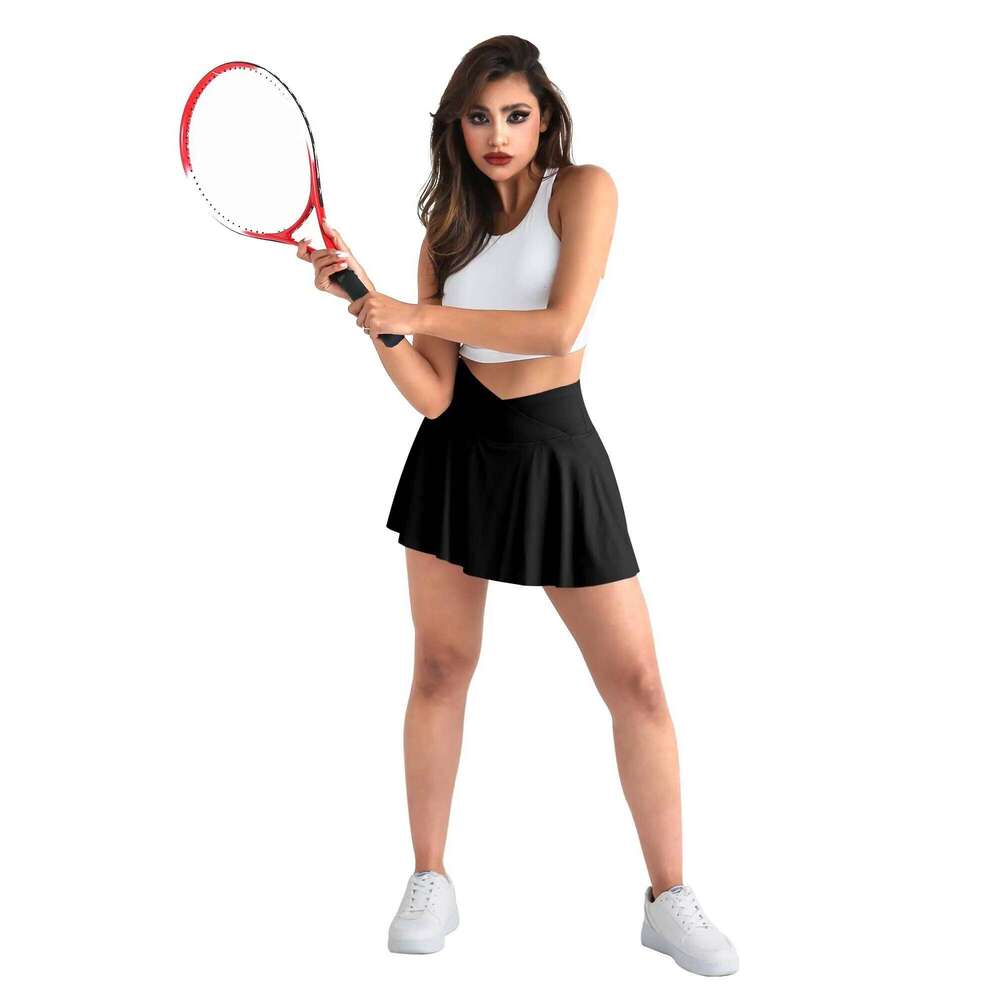 Gym Sports Woman Fitness Pockets Running Outdoors Tennis Skirt Quick drying Stretch Summer Shorts Z260314