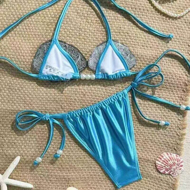 Sexy Shiny MermaidShell Bikini Swimsuit Hot Sale Of The Season New Swimwear Elegant Luminous Design Attractive Female Underwe 26H0313