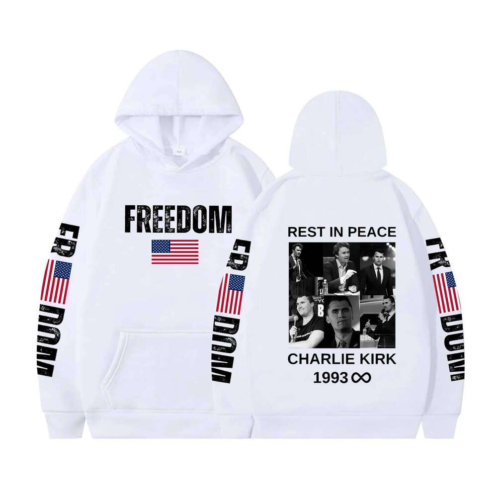 Charlie Kirk Freedom Hoodie Pray for Shirt Unsiex Long Sleeve Patriotic Sweatshirt Z260315