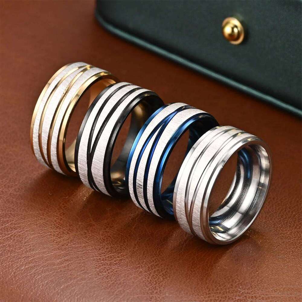 Fashion Couple Wedding Band Valentine's Day Gift Charm Zirocon Set For Women Trendy Stainless Steel Men Rings H260312
