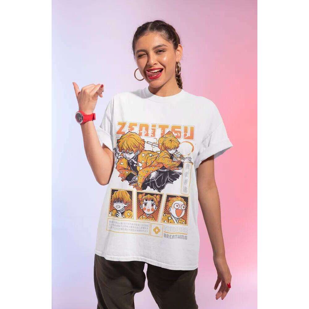 Agatsuma Zenitsu T-Shirt Demon Slayer Kimetsu No Yaiba Movie Halloween shirt Z260314