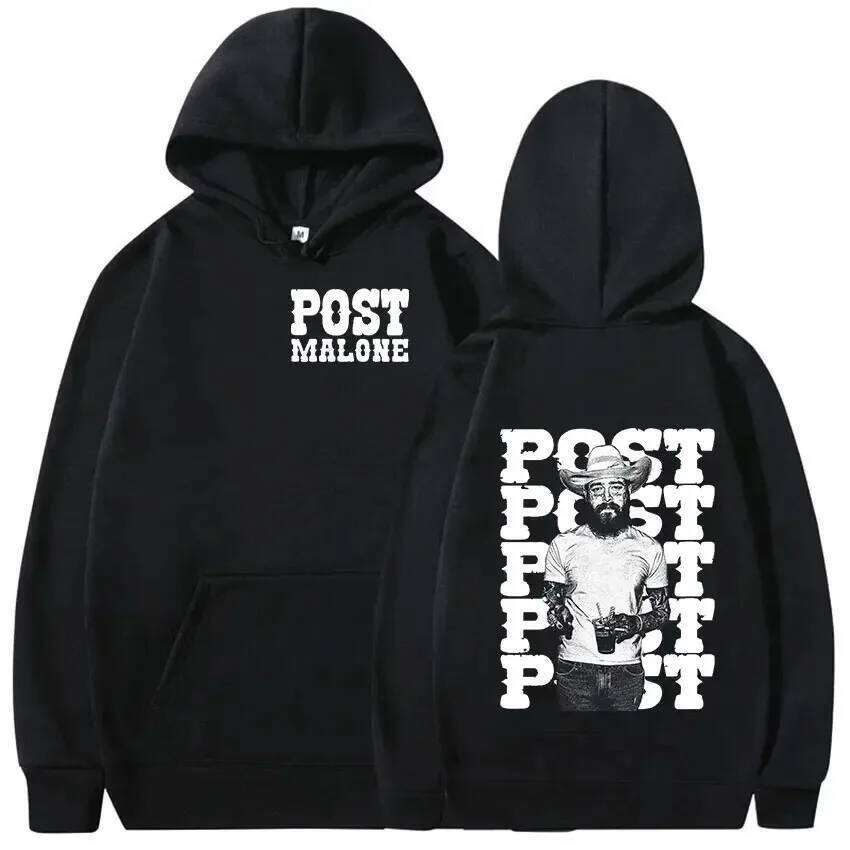 Pop Rapper P-Posts M-Malones Fashionable Printed Wear Retro Hip-hop Pullovers Men's Casual Sportswear Streetwear Z260315
