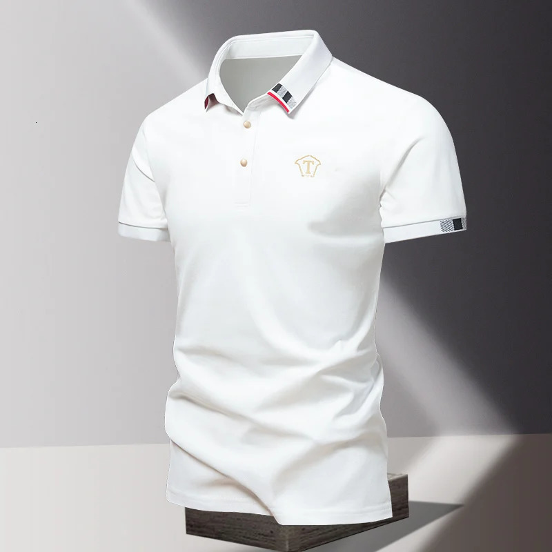 2026 Summer Mens Fashion Sports Short sleeved Tshirt High end Leisure Business Polo Top 260312