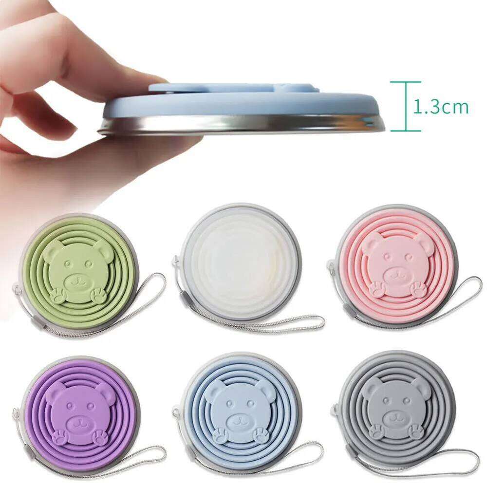 180/270ML Silicone Collapsible Travelling Cups Reusable & Portable Drinking Cup with Lids Coffee Handcup for Outdoor Hiking Z260314